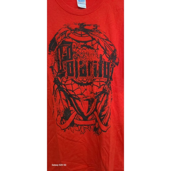 Polarity Band T shirt Red L punk tee short sleeve red - Picture 2 of 2